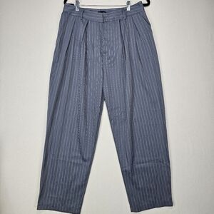 PRETTYLITTLETHING Pinstripe Woven High Waisted Cigarette Trousers Size 10